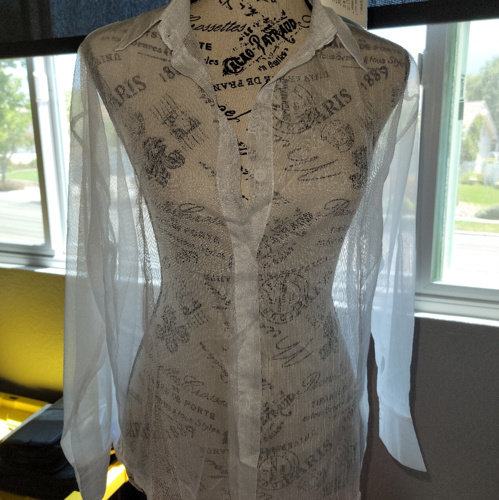Sheer white top